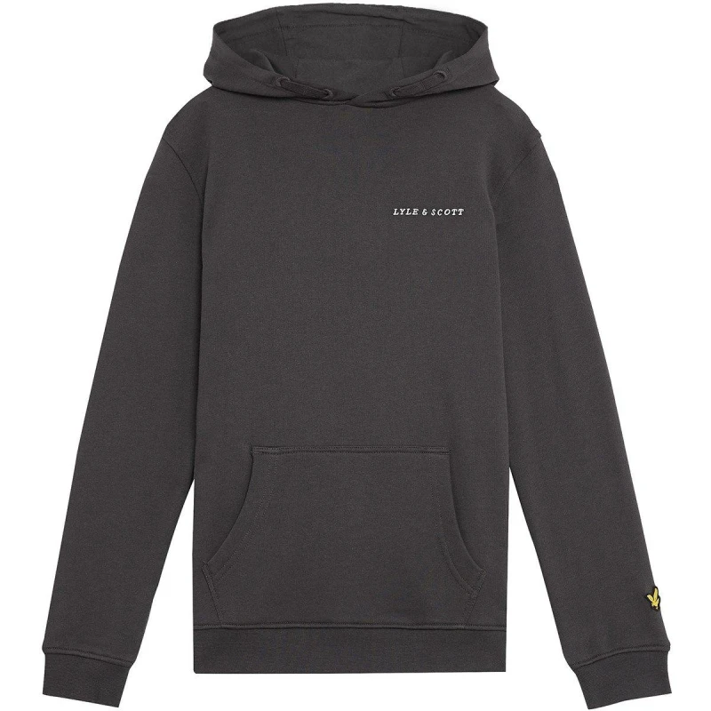 Image of Lyle and Scott Script Hoodie Juniors - Grey Grey 11 - 12 Years