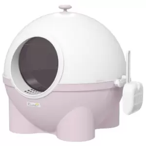 Image of Large Cat Litter Box, Hooded Cat Litter Tray with Scoop