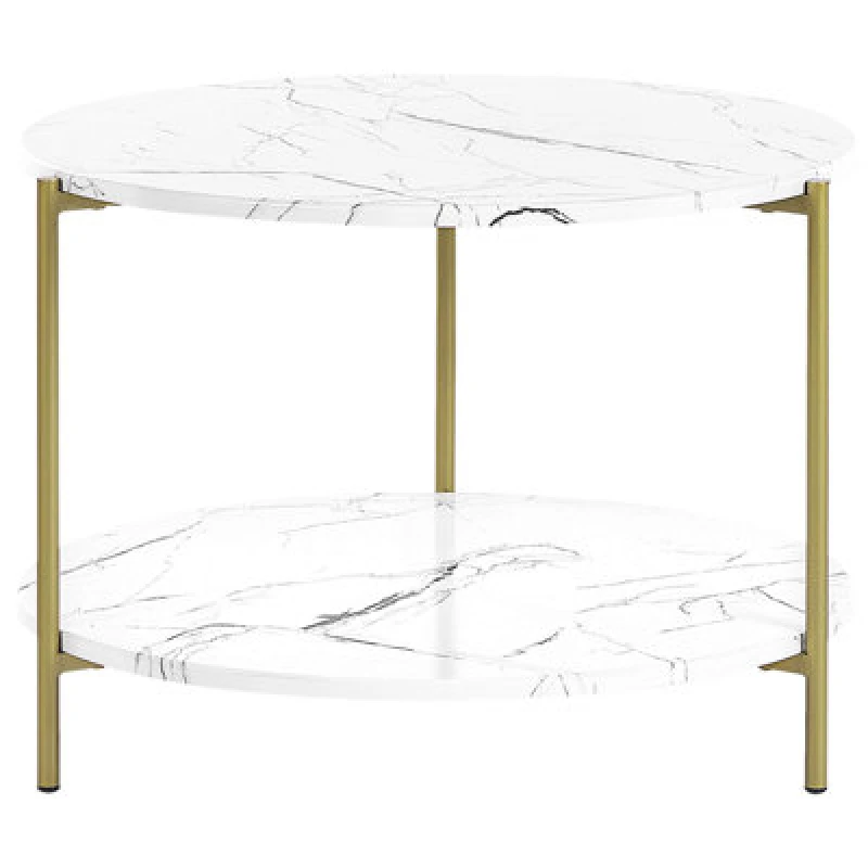Image of Beliani Coffee Table Reva White Marble