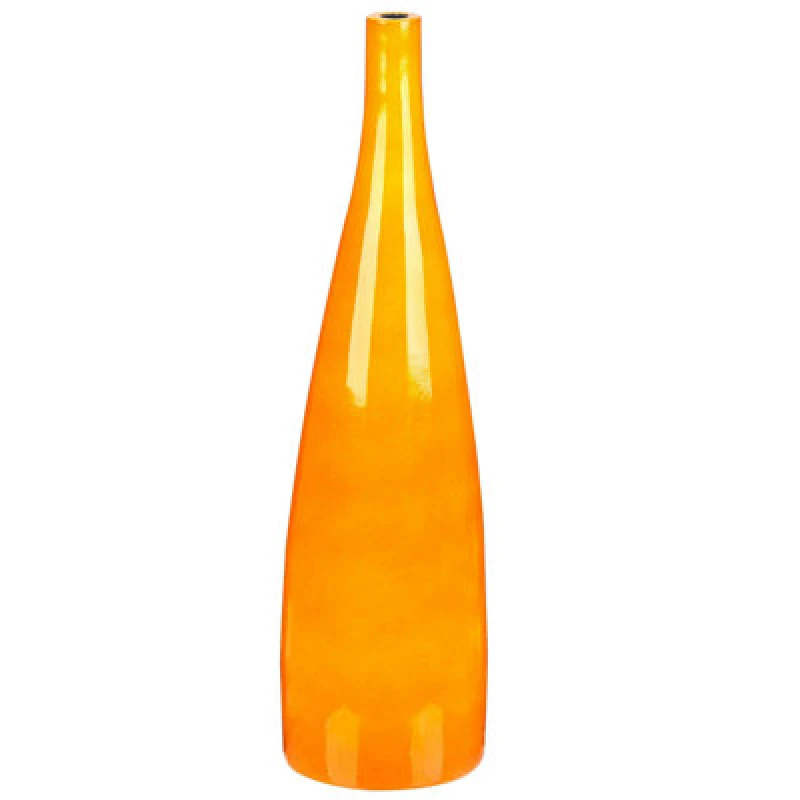 Image of Beliani Flower Vase Sabadell Ceramic 50 Cm Orange