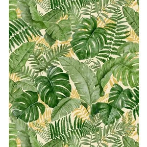 Image of JUNGLE CANOPY GREEN WALLPAPER