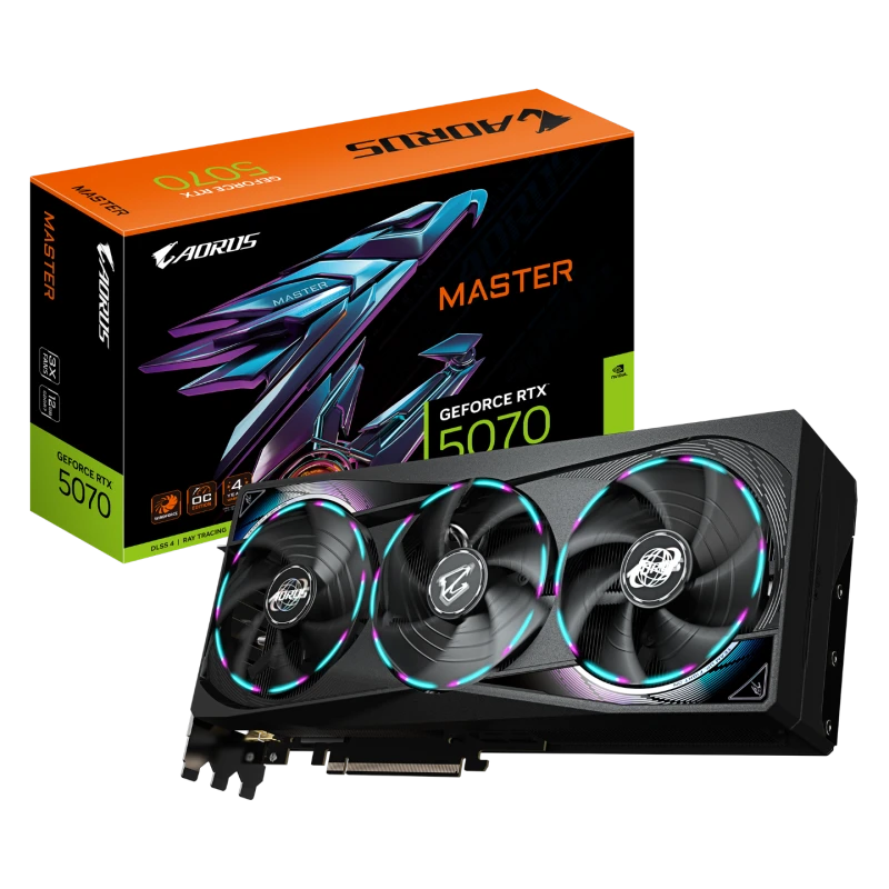 Image of Gigabyte AORUS GeForce RTX 5070 MASTER 12G GDDR7 Graphics Card - GV-N5070AORUS M-12GD