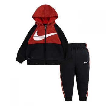 Image of Nike Therma CB Tracksuit Baby Boys - Black/Red