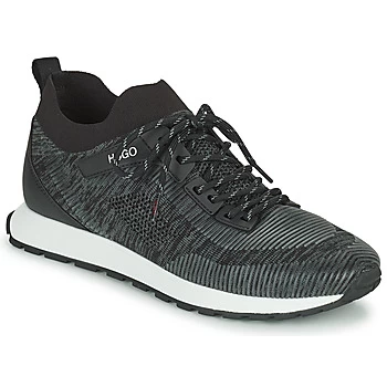 Image of Hugo Boss Icelin Knit Runner Trainers Black 001 Men