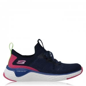 Image of Skechers Solar Fuse Trainers Ladies - Navy/Multi