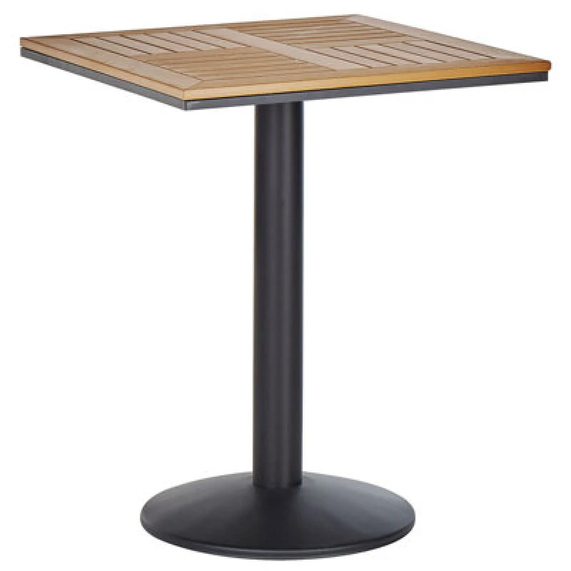 Image of Beliani Bistro Table Palmi 60 Cm 60 Cm Wood-Like Brown