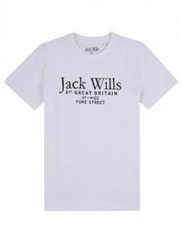 Image of Jack Wills Boys Script T-Shirt - White