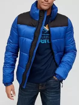 Image of Superdry Code Padded Jacket - Blue, Size L, Men
