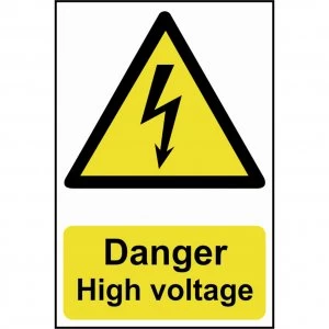 Image of Scan Danger High Voltage Sign 200mm 300mm Standard