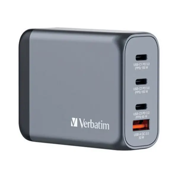 Image of Verbatim Verbatim GNC-100 GaN 100W 4 Port Charger 32202 32202