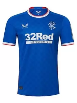 Image of Castore Rangers Mens 22/23 Home Replica Shirt - Blue Size S, Men