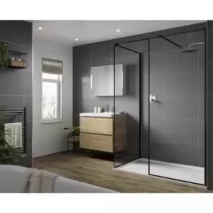 Image of Multipanel Tile Effect Dust Grey Shower Wall Panel 2400 x 598mm