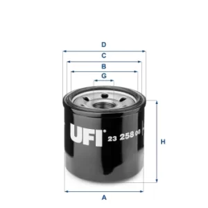 Image of 2325800 UFI Oil Filter Oil Spin-On