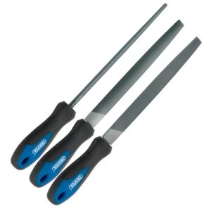 Image of Draper 3 Piece Soft Grip Engineers File Set