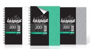 Image of Silvine Lux Twinwire A5 Stiff Covered Notebook Asst PK3