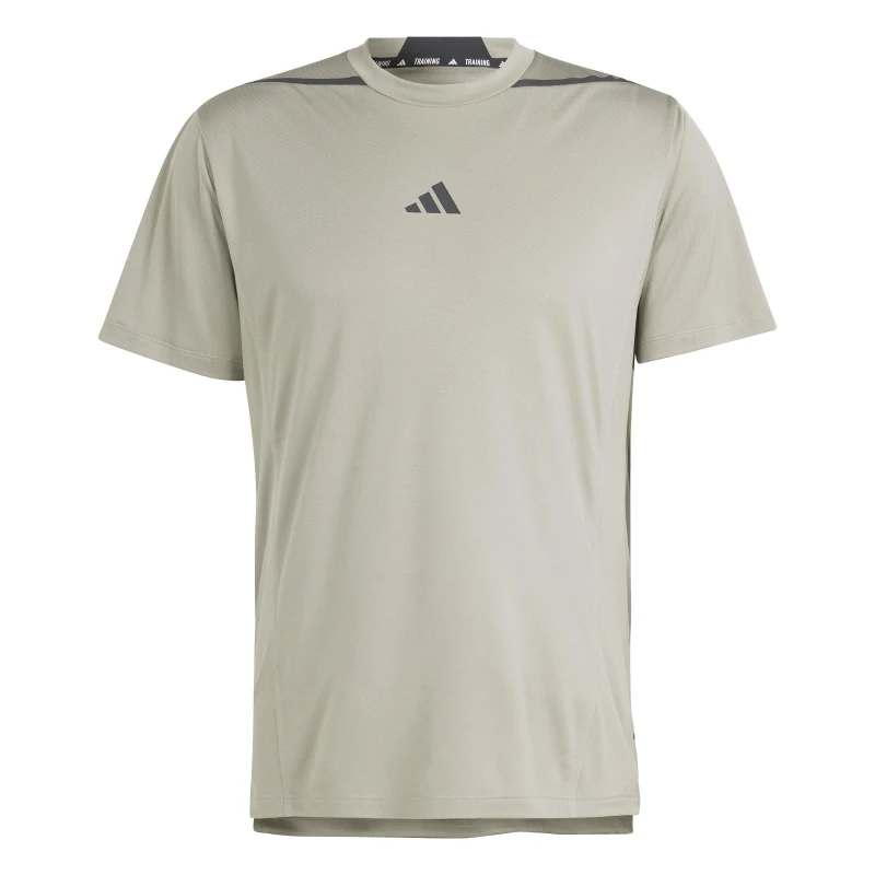 Image of adidas Mens D4t Adistwo Short-Sleeve Performance Gym Top Silver Pebble male S