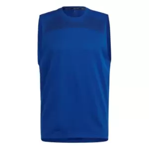 Image of adidas Workout Front Rack Impact Tank Top Mens - Blue