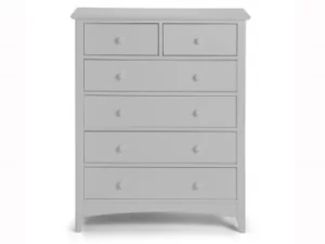 Image of Julian Bowen Cameo 42 Dove Grey Wooden Chest of Drawers Flat Packed
