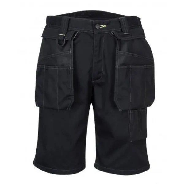 Image of Portwest PW3 Mens Holster Work Shorts PW345BKR44 Colour: Black