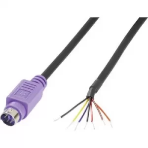 Image of BKL Electronic 0204097 Mini DIN connector Plug, straight Number of pins: 6 Violet