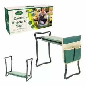 Image of Gardenkraft Folding Portable Garden Kneeler With Tool Bag - Green