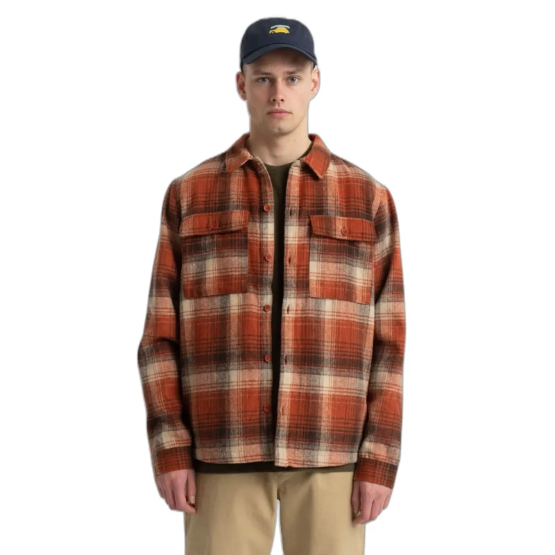 Image of Revolution Shirt Revolution Lined Orange Male M