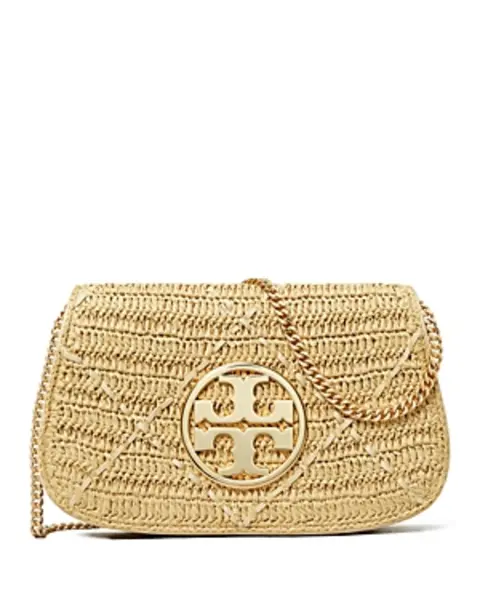 Image of Tory Burch Reva Raffia Clutch