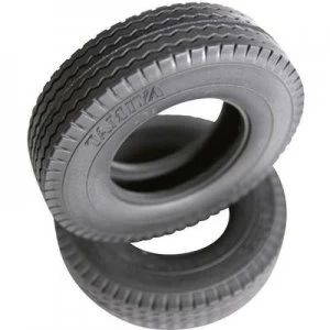 Image of Tamiya 1:14 HGV Tyres 22mm Road Tread 1 Pair