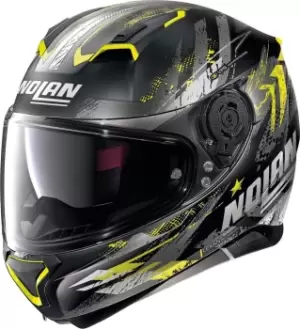 Image of Nolan N87 Carnival N-Com Helmet, black-yellow, Size L, black-yellow, Size L