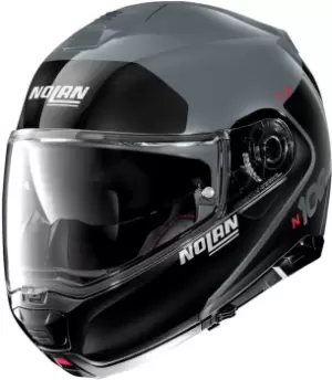 Image of Nolan N100-5 Plus Destinctive N-Com Helmet, black-grey Size M black-grey, Size M