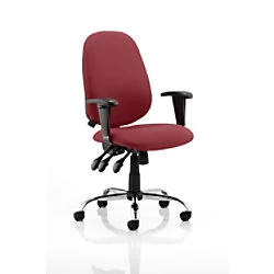 Image of Dynamic Independent Seat & Back Task Operator Chair Height Adjustable Arms Lisbon Ginseng Chilli Seat Without Headrest High Back