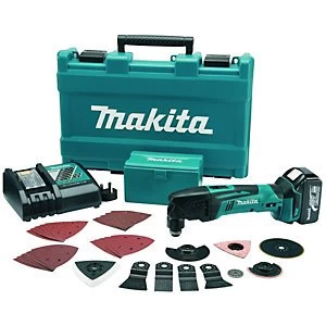 Image of Makita DTM50RM1J3 18V 3.0Ah LXT Li ion Cordless Multi Tool With 30 Accessories