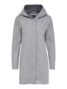 Image of ONLY Hooded Coat Women Grey