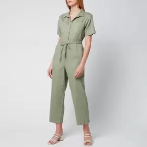 Image of Whistles Womens Tie Detail Jumpsuit - Sage - UK 8