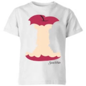 Image of Disney Princess Colour Silhouette Snow White Apple Kids T-Shirt - White - 9-10 Years
