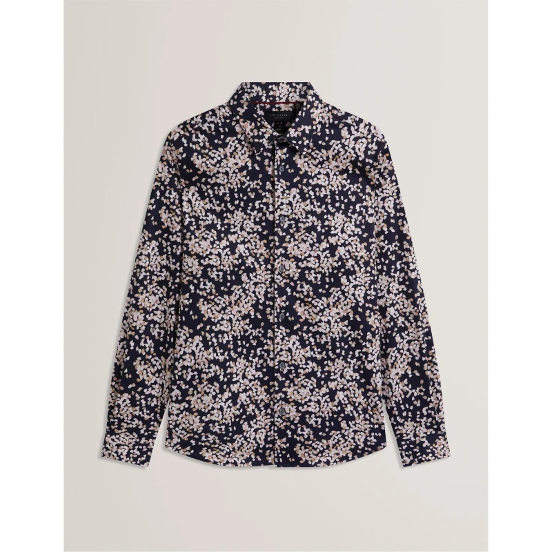 Image of Ted Baker Ted LS Botanicl Leaf Sn62 Navy male S (2)