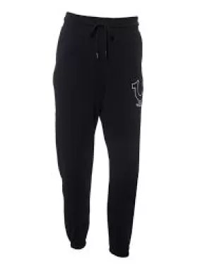 Image of TRUE RELIGION Logo Graphic Joggers - Black, Onyx Black, Size S, Men