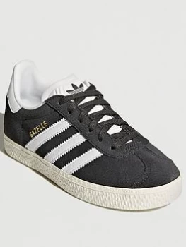 Image of adidas Originals Gazelle Childrens - Grey White, Grey/White, Size 13