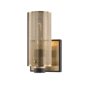 Image of Pilsen 1 Light Wall Sconce Modern Bronze And Aged Brass, Steel