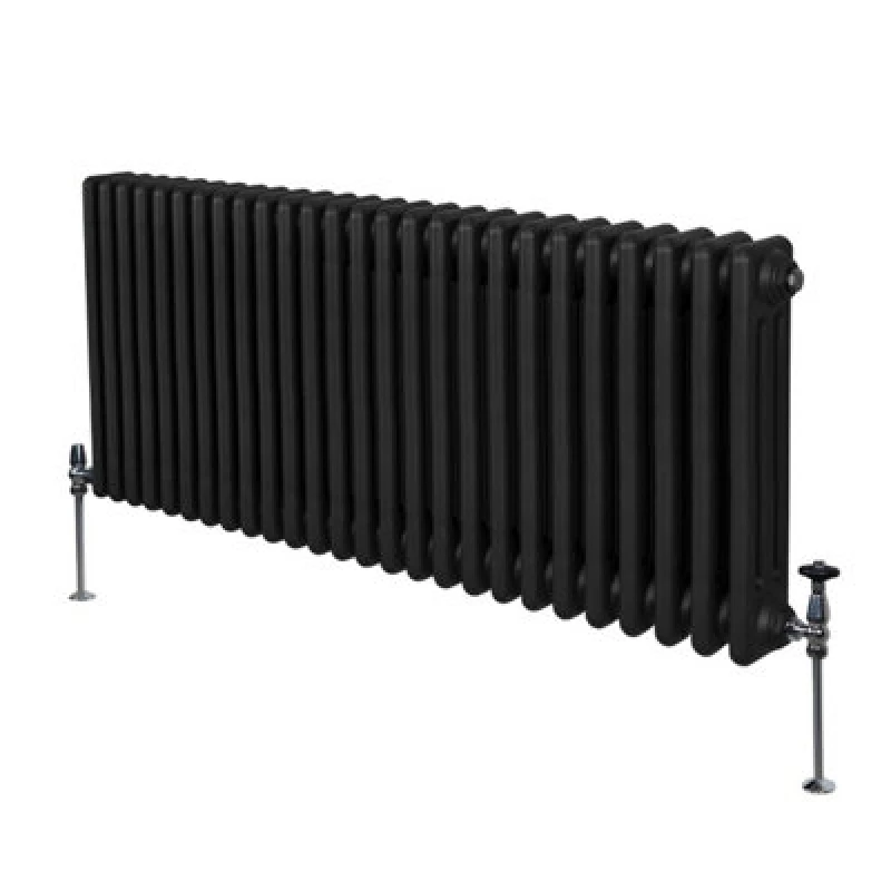 Image of Monster Shop Traditional 3 Column Radiator - 600 X 1192Mm - Black 213106
