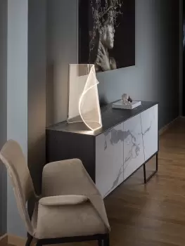 Image of Velos Ii Integrated LED Table Lamp Chrome 3000K