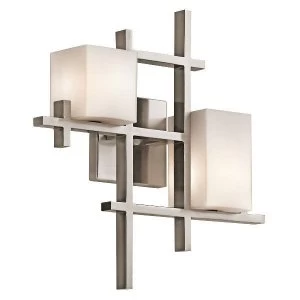 Image of 2 Light Indoor Wall Light Classic Pewter, G9