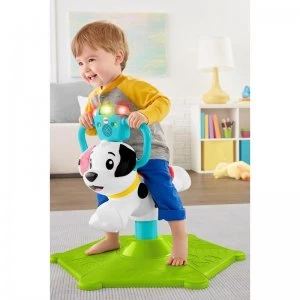 Image of Fisher-Price Bounce and Spin Puppy, Stationary Musical Ride-On Toy