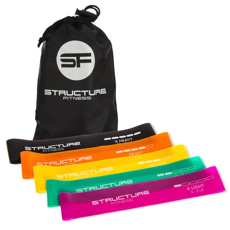 Image of Structure Fitness Exercise Resistant Loop Bands (5 Pack) Multi unisex