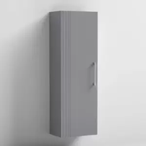 Image of Nuie Deco Wall Hung 1-Door Tall Unit 400mm Wide - Satin Grey