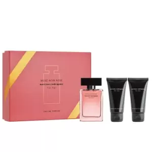 Image of Narciso Rodriguez Musc Noir Rose For Her Gift Set 50ml Eau de Parfum + 50ml Body Lotion + 50ml Shower Gel