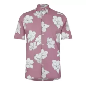 Image of Ted Baker Coving Short Sleeve Shirt - Pink