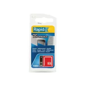 Image of Rapid 53/14B 14mm Galvanised Staples (Pack 1080) RPD40109506