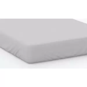 Image of 100% Cotton 200 Thread Count Fitted Sheet Deep 15" Super King Cloud