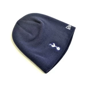 Image of New Era Spurs Skull Essentials Knitted Beanie Hat Navy